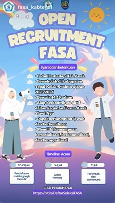 Open Recruitment Fasa anggota baru tahun 2024/2025 Kab. Tegal