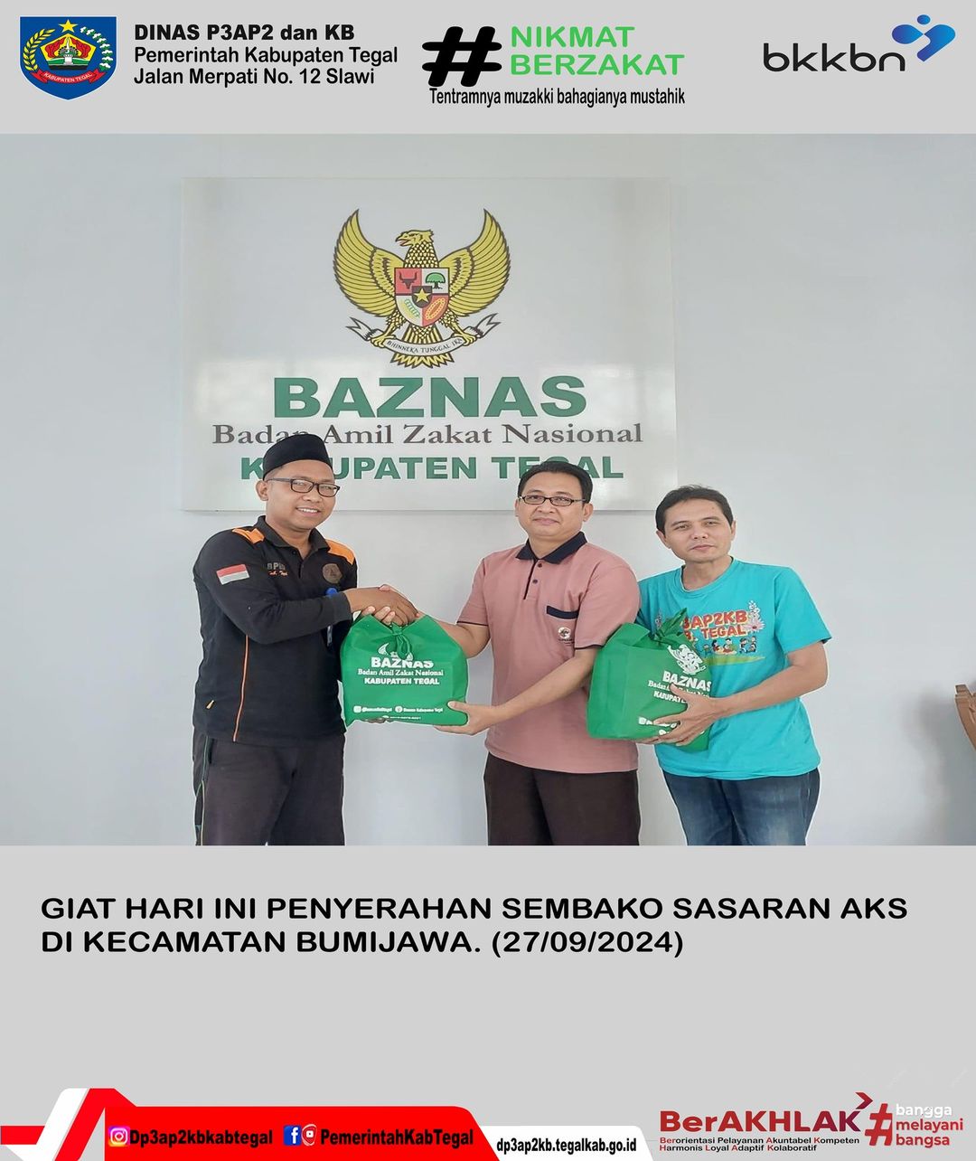 BAZNAS KEMBALI BERI BANTUAN SEMBAKO PADA SASARAN AKS SEMESTER 2 TH.2024