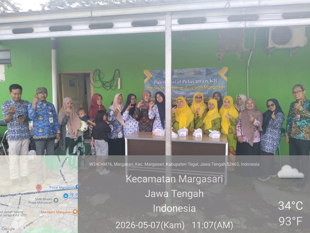 Pelayanan KB MKJP dalam rangka Milad Aisyiyah Kecamatan Margasari