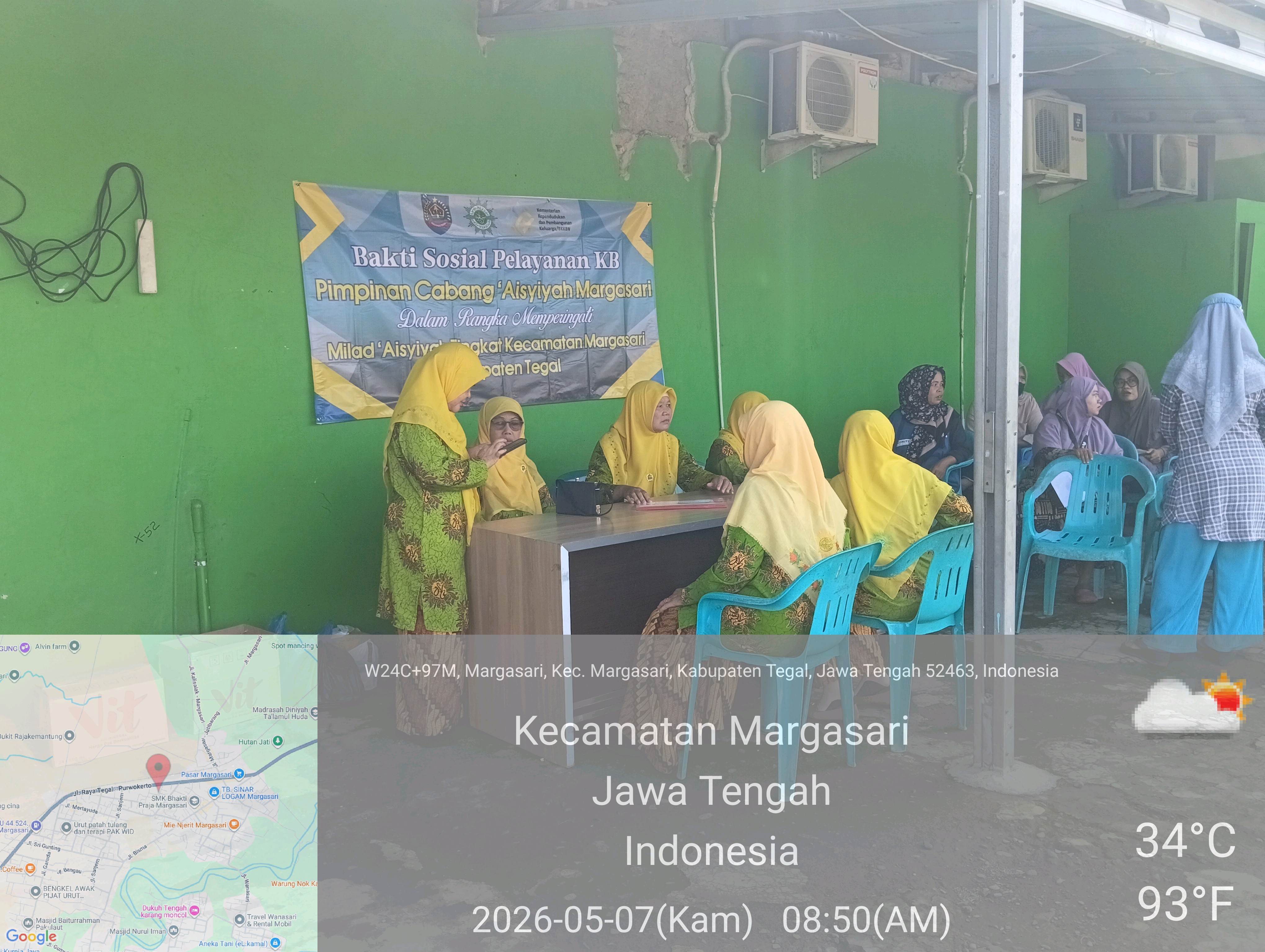 Pelayanan KB MKJP dalam rangka Milad Aisyiyah Kecamatan Margasari