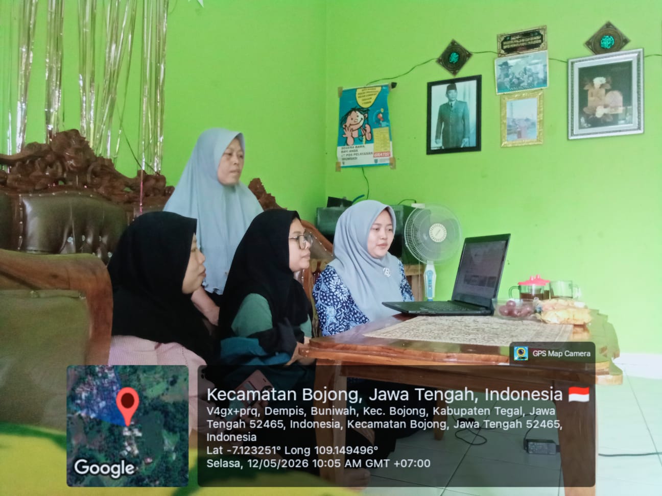 Zoom Meeting 6 SPM Posyandu di Desa Buniwah Kecamatan Bojong
