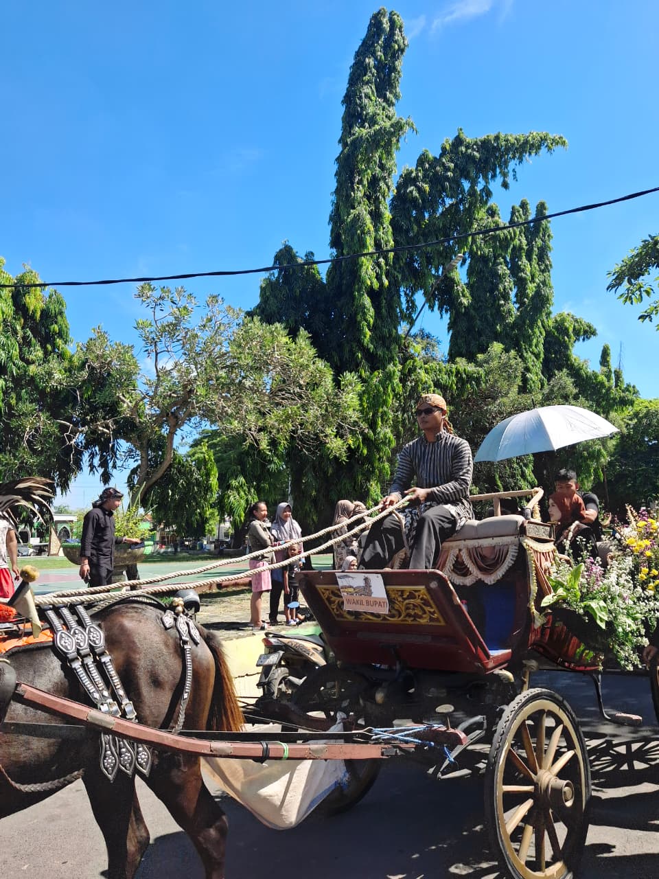 PERINGATI HARI JADI KAB.TEGAL 425 TAHUN BUPATI IKUT KIRAB TOMBAK KYAI PLERED