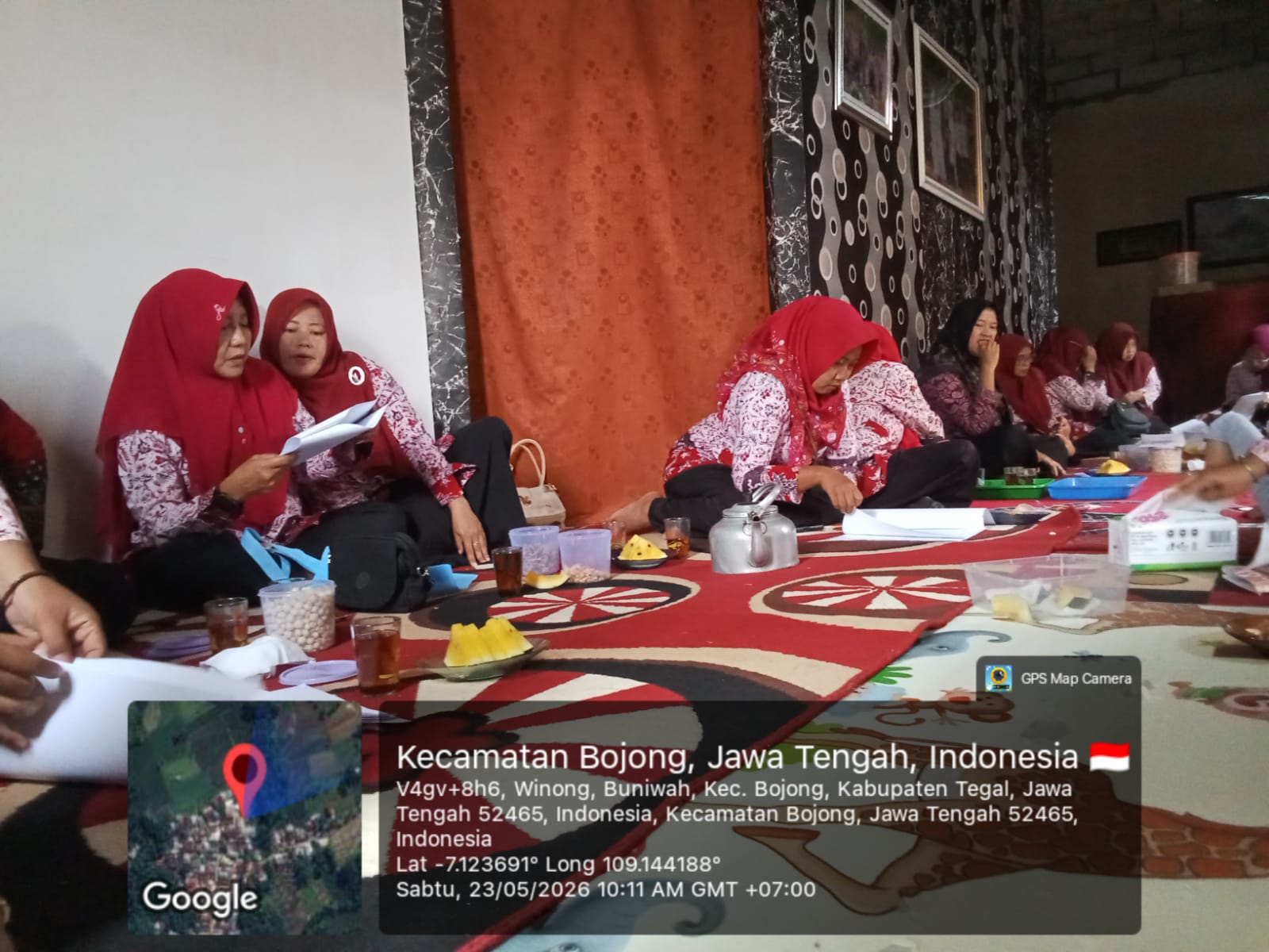 Pertemuan rutin kader posyandu ILP di Desa Buniwah Kecamatan Bojong